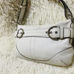 12】COACH ソーホー ホワイトレザー トートバッグ y2k - メルカリ