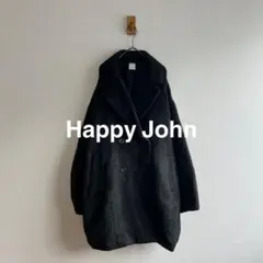 Happy John ウールブレンドシャギーコクーンPコートP3