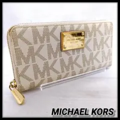 MICHAEL KORS マイケルコース 長財布 MKロゴ　ホワイト　レザー