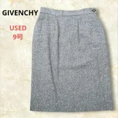 GIVENCHY ジバンシィ ツイード スカート 9号 グレー ボタン留めのサムネイル
