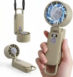 ハンディファン 冷却プレート 携帯 扇風機 首かけ パワフル アウトドア フェス
