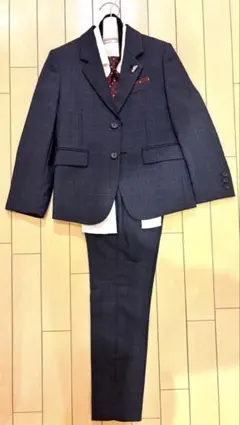 CHOPIN ダークブルー チェック柄スーツ 120cm