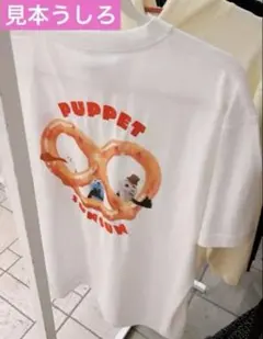 パペットスンスン】刺繍Tシャツ（ホワイト・ポップアップストア限定品