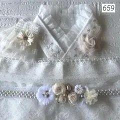 重ね衿　フリルレース半衿　レース帯揚げ　パール帯締め　レース付け袖　お飾り3点他