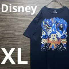 Disney ミッキー 魔法使い Tシャツ ブラック 古着　Y2K