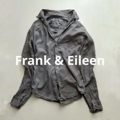 フランクアンドアイリーン ピグメントバリーシャツ スキッパー 薄手 グレー系