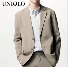 美品　UNIQLO 感動ジャケット ライト ベージュ Lサイズ
