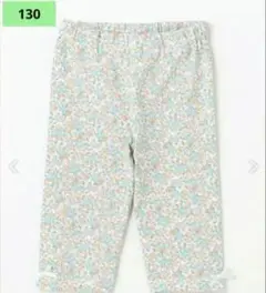 anyFAM エニィファム 5分丈 裾リボン レギンス 花柄 130cm