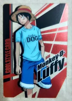 モスバーガー ONE PIECE ルフィ クリアファイルとカード、ハンカチ