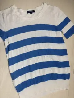 バーバリーロンドンBURBERRYストライプ 半袖ニットレディースS M