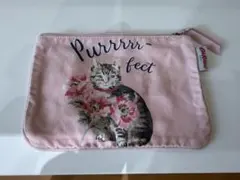 キャスキッドソン ポーチ ピンク 猫のサムネイル