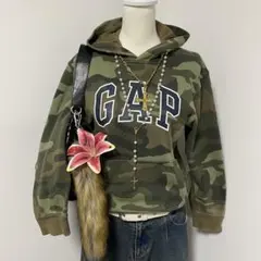 GAP ギャップ パーカー 迷彩 カモフラ y2k 平成 ギャル グランジ 短丈
