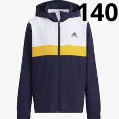 adidas 140 ウインドブレーカー ジャケット　フルジップ　フード　防寒