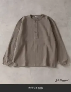 J.S.Homestead / レノメッシュファブリック ヘンリーネック ロンTのサムネイル