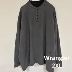 Wrangler 2XL ワッフル サーマル ヘンリーネック グレー ダメージのサムネイル