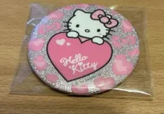 未使用☆HELLO KITTY☆缶バッチ☆ハート☆ピンク☆2024年