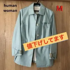 size MステンカラーコートHUMANWOMAN