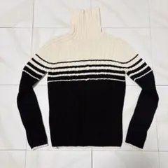 Marsh Landing タートル　ニット　バイカラー ケーブル コットン