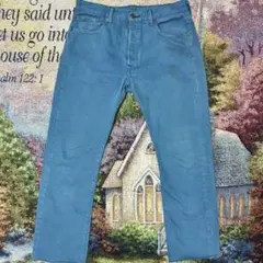 Levi's 501 カットオフデニム　ターコイズ