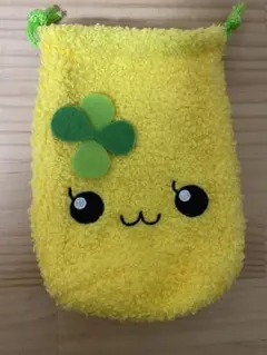 【しずくちゃん】もこもこ巾着ポーチ　ハニーちゃん