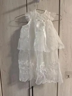 ミキハウス ベビードレス 50〜60cm ホワイト