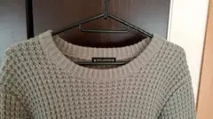 NANO-UNIVERSE　ナノユニバース　 グレー クルーネック　ニット　丸首