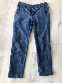 GU チェック柄ズボン