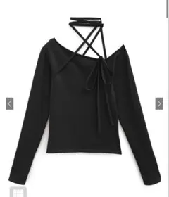 ワンショルダーリボンニットトップス[dr746]