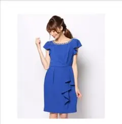 ジャスグリッティー（JUSGLITTY）　衿ビジュー　ワンピース