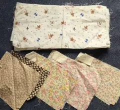 コットンプリント生地セット　ハギレいろいろ