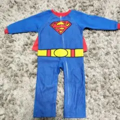 スーパーマン コスチューム 2歳　3歳　ハロウィン　ロンパース　マント付き