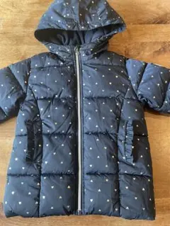 プチバトー　ネイビー　ハート柄　110㎝　 中綿ジャケット　アウター