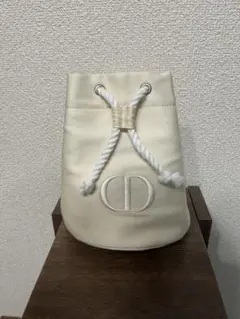 Dior CDロゴ ノベルティ巾着ポーチ ホワイトのサムネイル