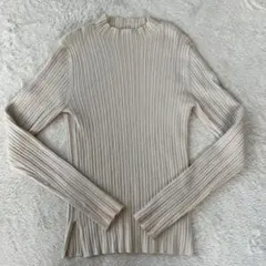 アズール　ニットトップス　ホワイト　アイボリー　Mサイズ　moussy 春