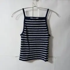 「即日発送」XS　H&M ノースリーブストライプトップス