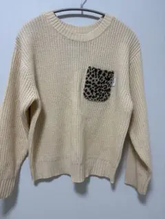 アーバンリサーチサニーレーベル　ハリスツイード　白ニット