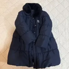 美品agnès b. ネイビー ダウンコート125cm