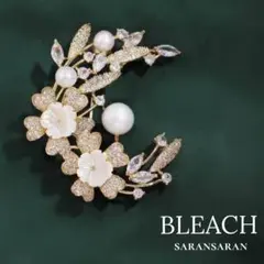 エレガント♡ブローチ クリスタル パール 卒業式 入学式 上品 リース型 サクラ