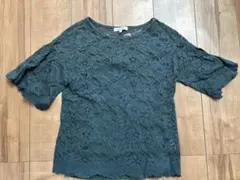 GLOBAL WORK レディース　半袖　レースフリル袖トップス Sサイズ