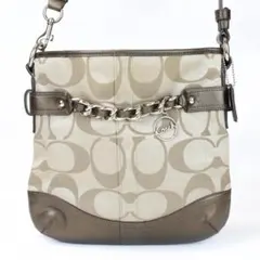 コーチ COACH シグネチャーチェーンダッフル ショルダーバッグ