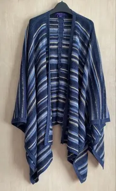 Ralph LaurenポンチョXS/Sパープルレーベルリネンシルクカーディガン