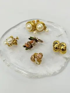 イヤリング 5点セット 金色 ゴールドカラー