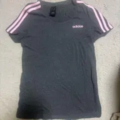 adidas 半袖 グレーピンク