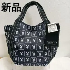 新品未使用★PLAYBOY プレイボーイ ミニ バルーン トートバッグ モノクロ