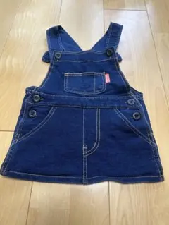 デニムジャンバースカート 80cm ネイビー