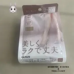 GUNZE ストッキング L〜LL ナチュラルベージュ 2足入