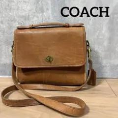 ✨希少✨オールドコーチ ターンロック レザー ショルダーバッグ ブラウン