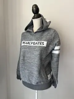 パーリーゲイツ　グレー杢ロゴパーカー