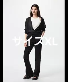 UNIQLOスリムフレアトラウザージーンズサイズXLブラック