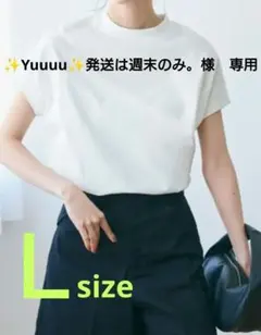 未使用 coca フレンチスリーブ モックネック Tシャツ COTTON L 白